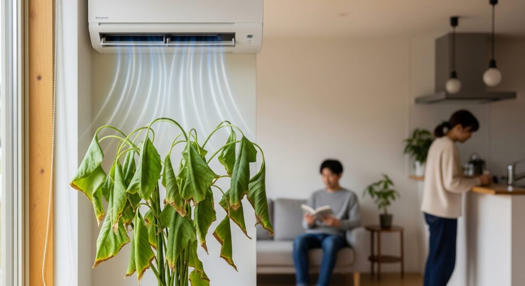 観葉植物に冷房の風が与える主な影響