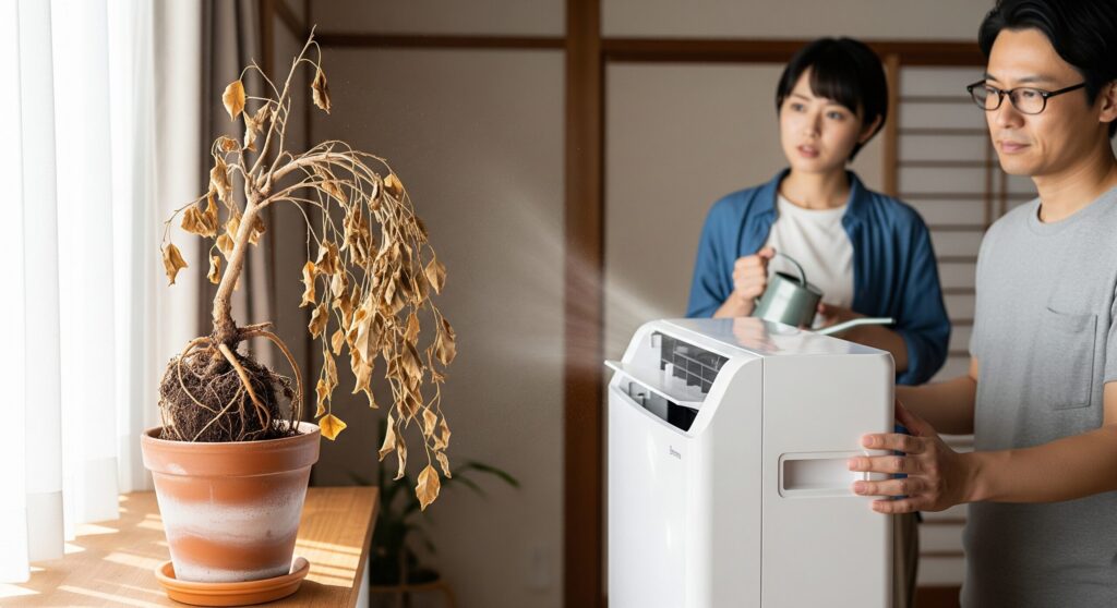 観葉植物がエアコンで枯れるとされる原因