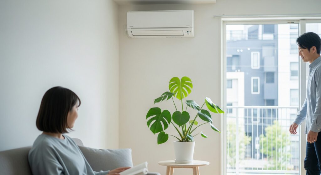 エアコンと植物に適切な距離を保つ方法
