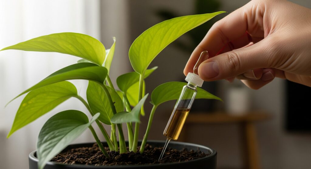 基本的な観葉植物の栄養剤の刺し方