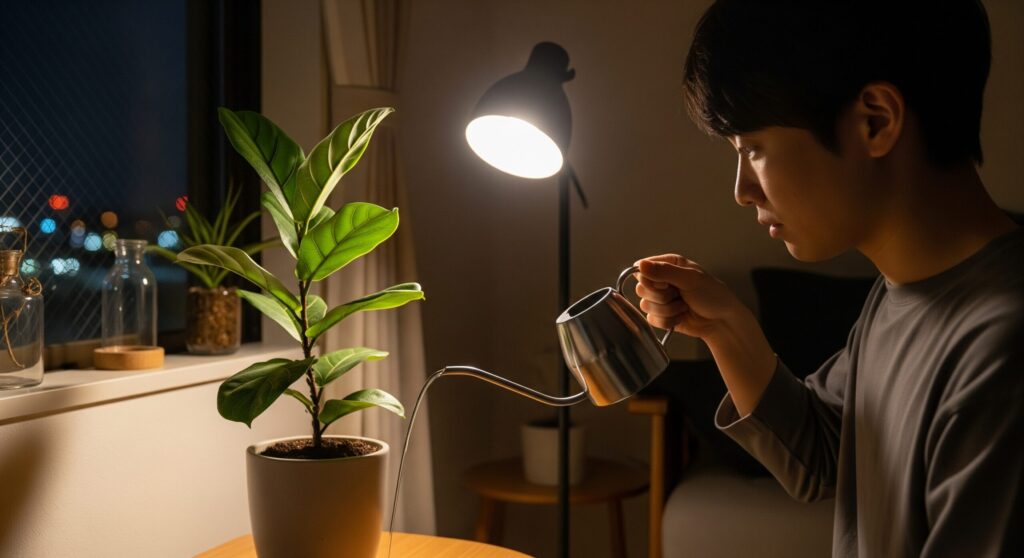 観葉植物の夜の水やり！どうしても必要な時のコツ