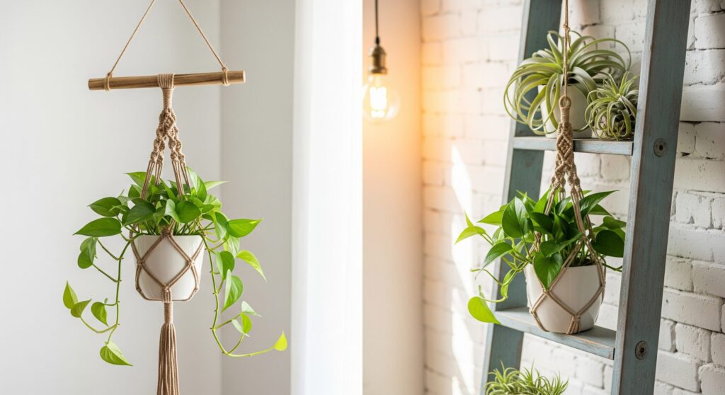 すぐ真似できる観葉植物を吊るすアイデア