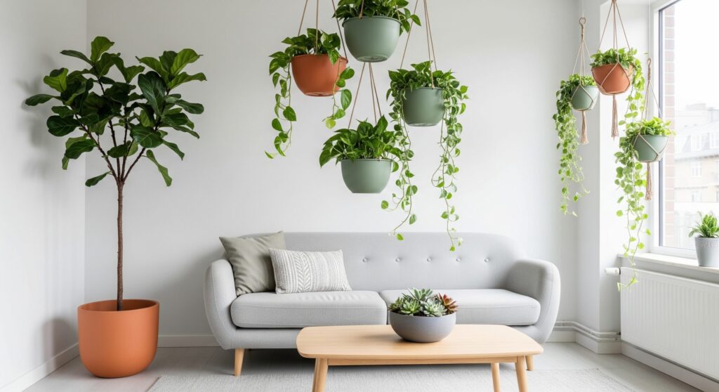 垂れ下がる観葉植物をおしゃれに飾るコツ