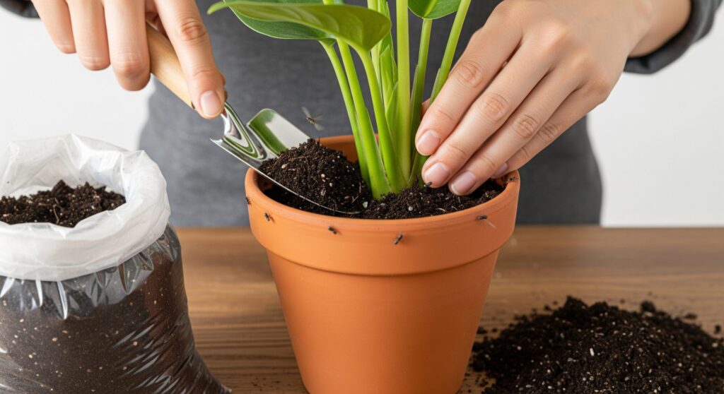 観葉植物から出てくる小虫はどう対処したらいいですか？