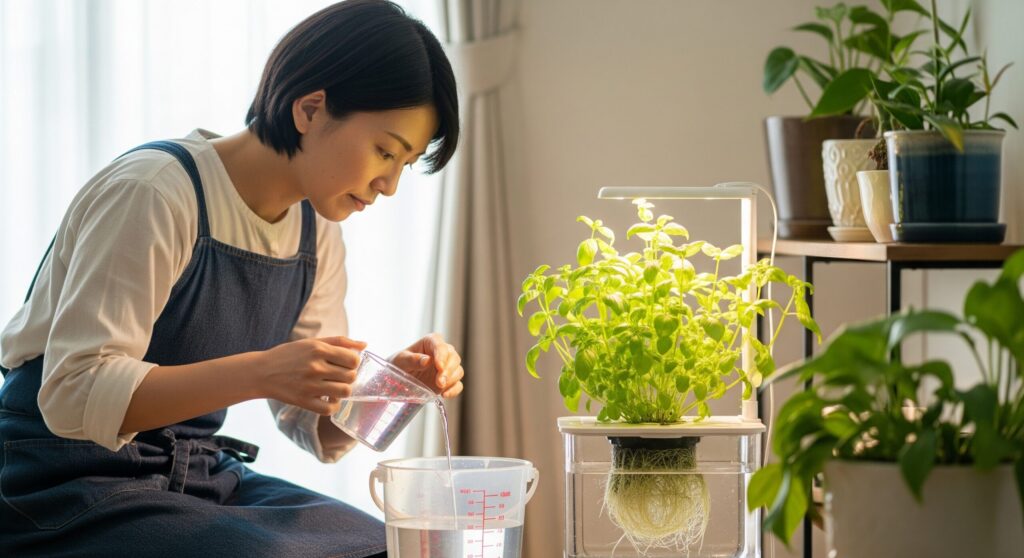 観葉植物の水耕栽培で重要な水換えの基本と頻度