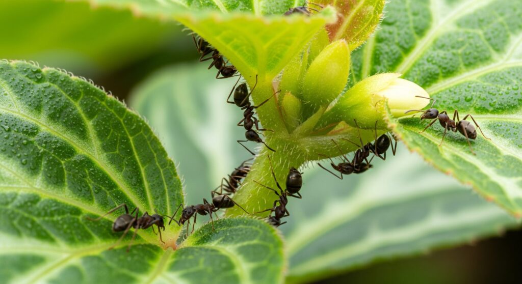 観葉植物にアリがわくのはなぜですか?