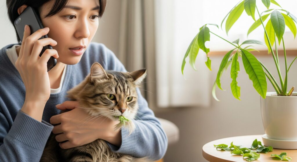 猫が観葉植物を食べた時の応急処置