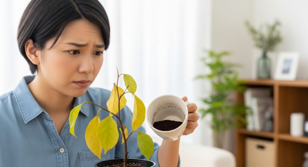 観葉植物にコーヒーかすを与える際の影響とは