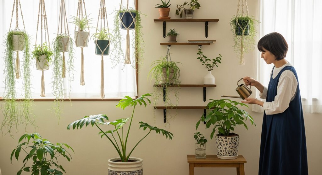 観葉植物の細い葉っぱを活かす飾り方と育て方