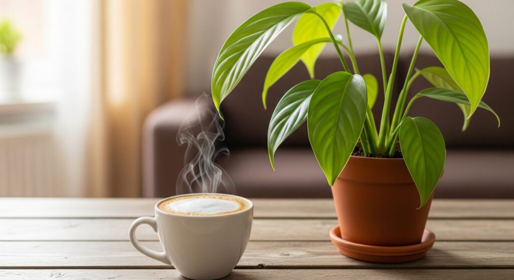 観葉植物にコーヒーをかけるとどうなる?
