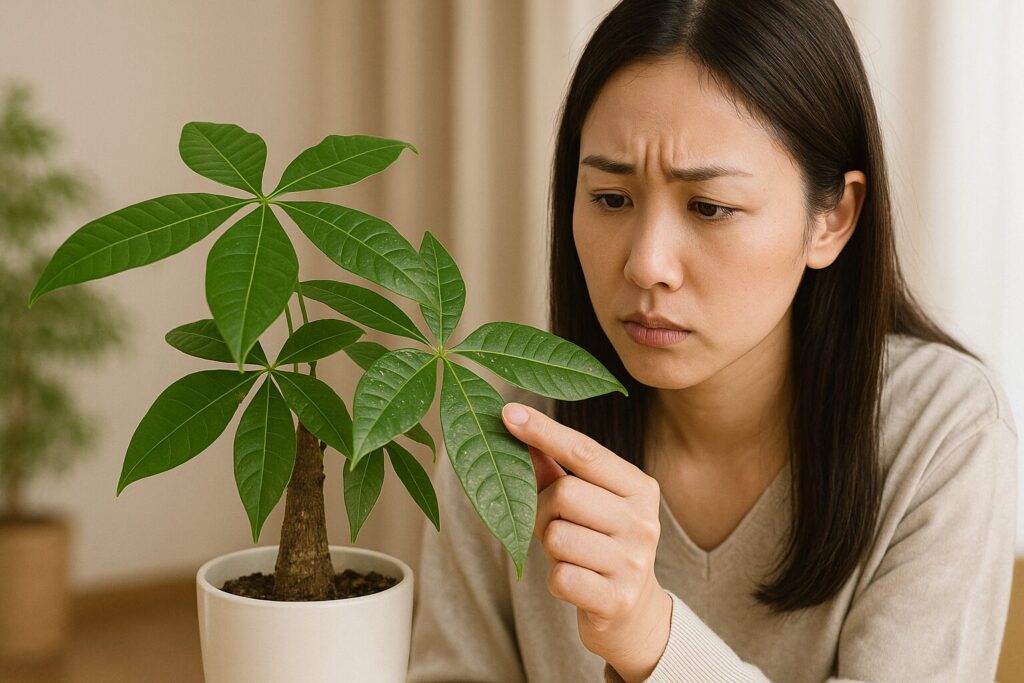 観葉植物に白い点が現れたらどうすればいいですか？