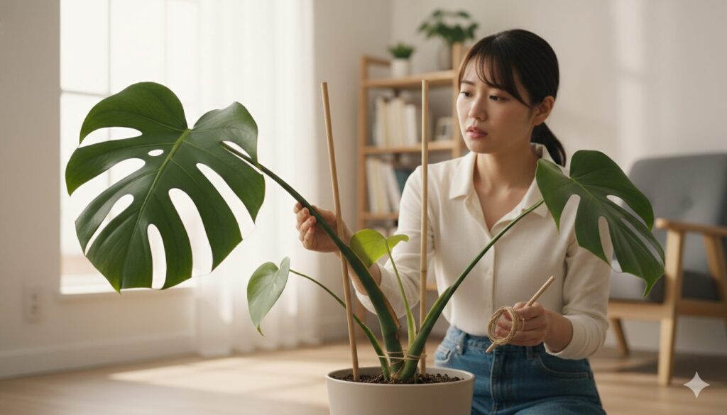 観葉植物の添え木はなぜ必要?