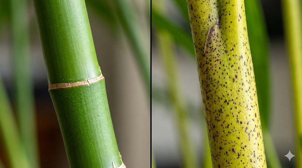 葉の形や幹の斑点で見分け方