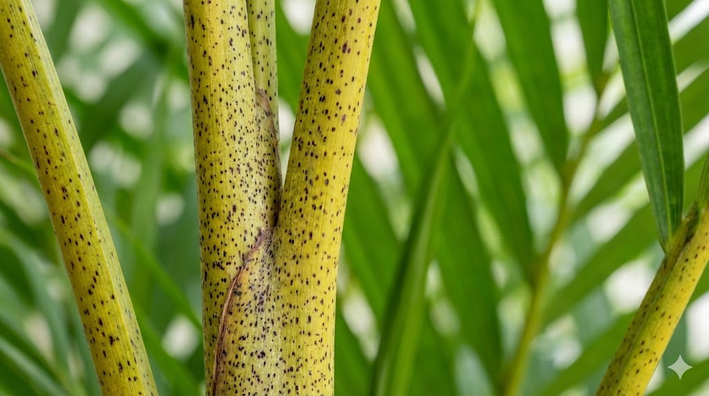 アレカヤシの黒い斑点の正体